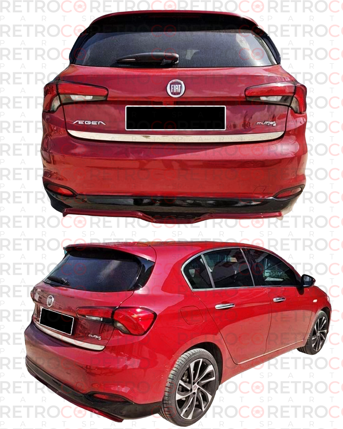 Egea HB Rear Bumper Lip Without Output Vacuum Plastic  2015 -  Later HB