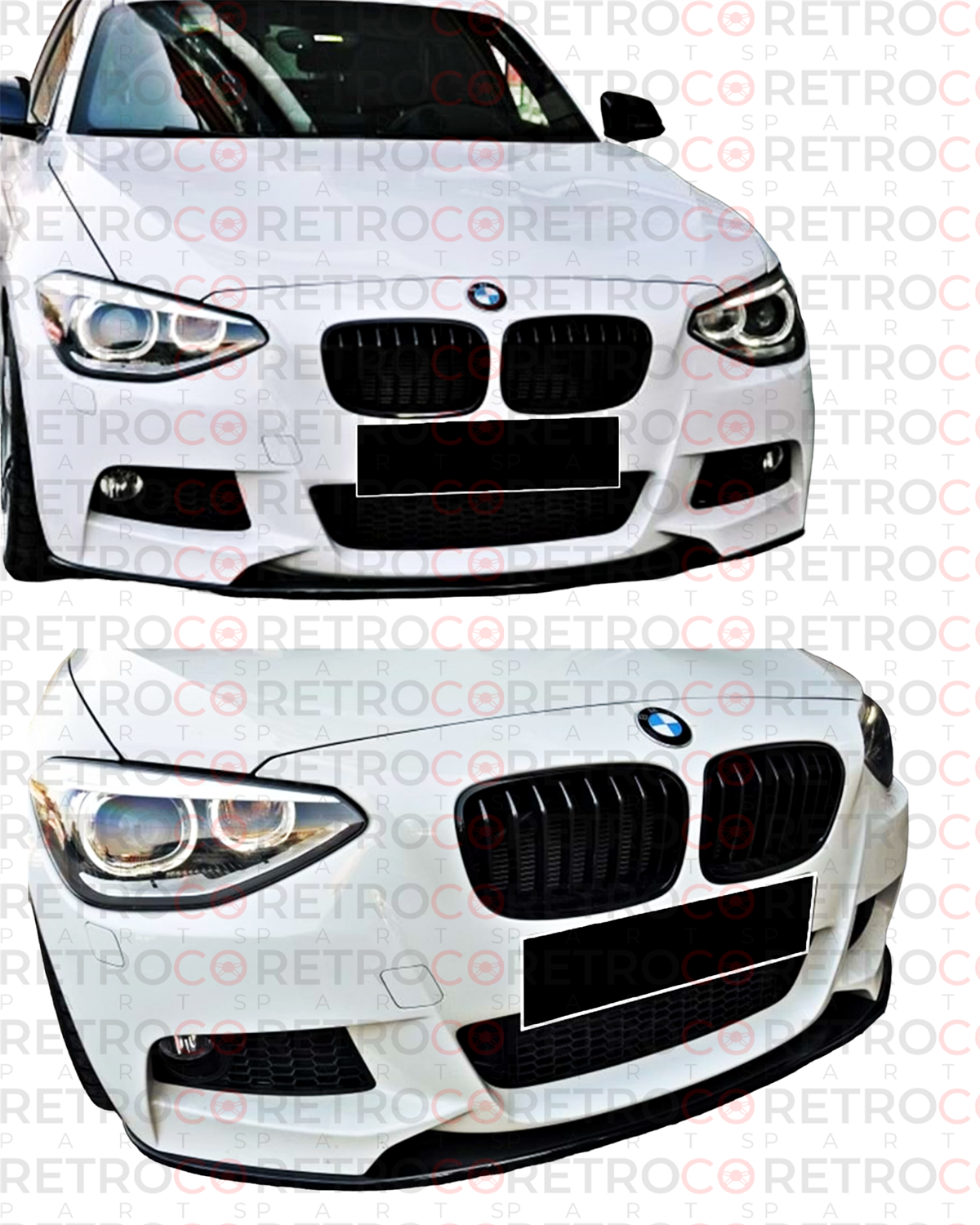 F20 M Performance Front Lip Piano Black Vacuum Plastic  2011-2014 f20