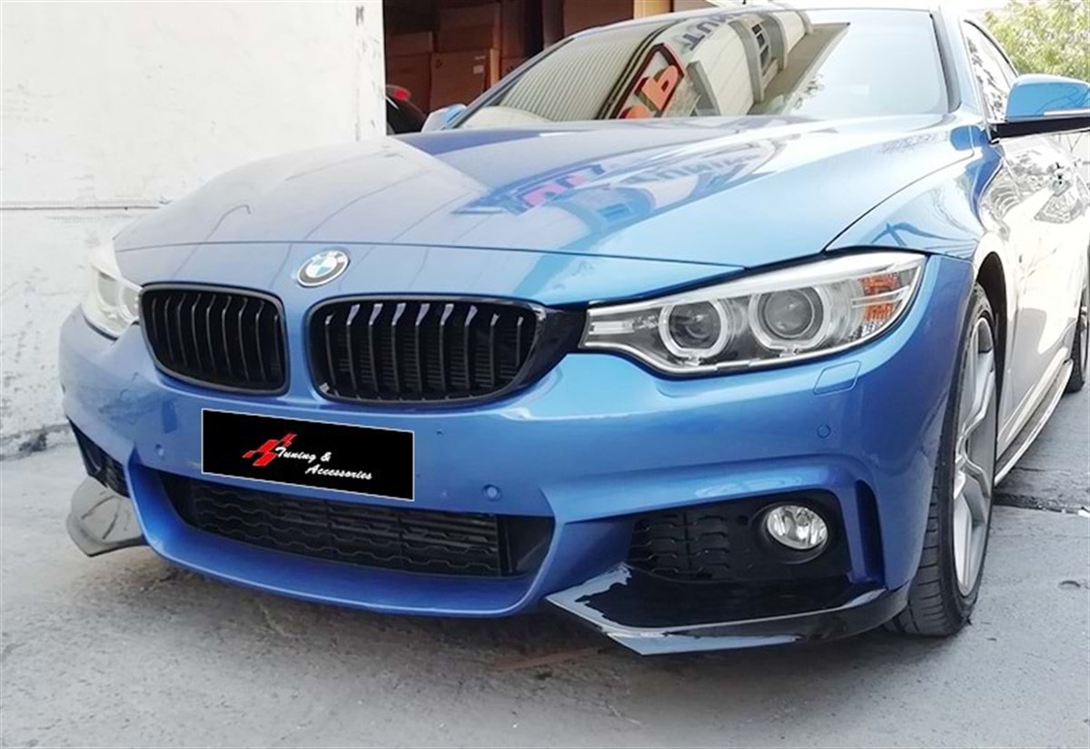 F32 - F36 M Technic Front Flaps Piano Black Vacuum Plastic  2014-2020 2014-2020  F32-F36