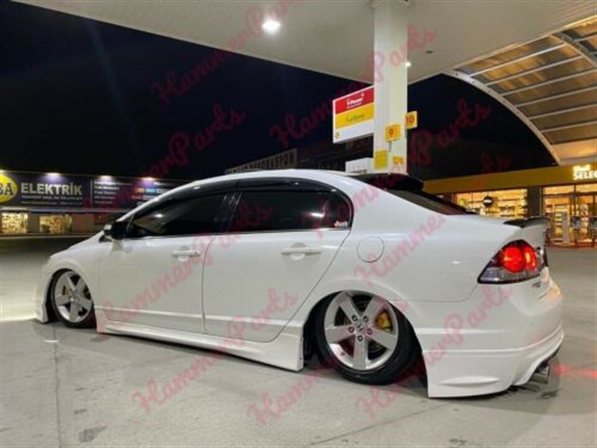 Fits 06-11 Honda Civic Sedan 4 Fd1 Fd2 FD6 FA5 For Mugen Side Skirts for Mugen