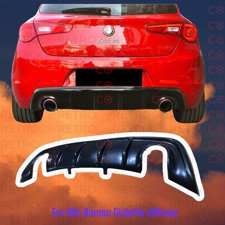 For Alfa Romeo Rear Diffuser Giuletta Rear Bumper Extension Gloss Black