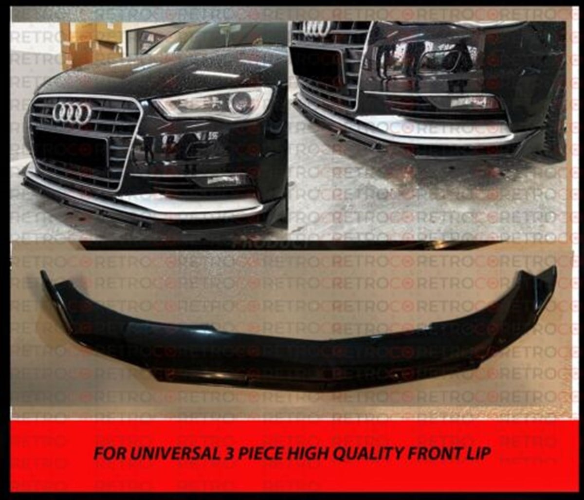 For Audi A3 12-16 sedan Hb FRONT SPOILER LIP ABS PLASTIC HIGH QUALITY