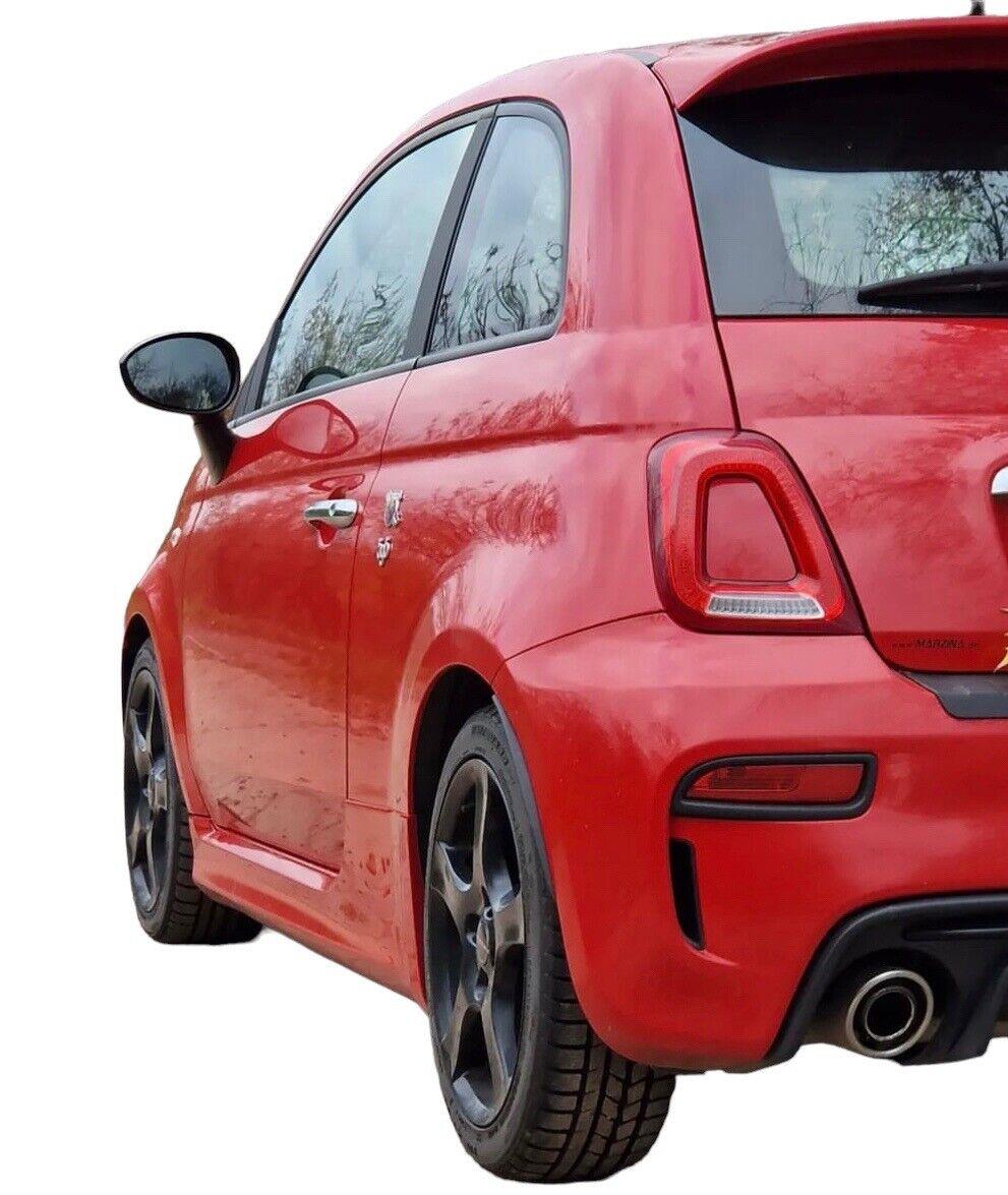 For Fiat 500 02-20 Abarth Style Sport SIDE SILLS SKIRT ABS Plastic Set 