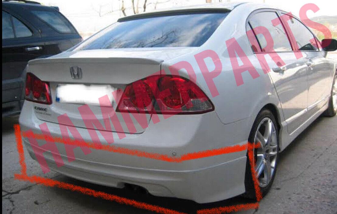 For Honda Civic FA Fd 8th gen 2006-2011 For Mugen Rear Bumper Extension Diffuser 