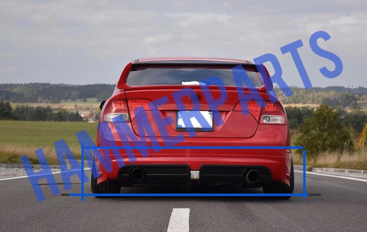 For Honda Civic FA5 2006-2011 For Mugen RR Style Rear Bumper Extension Diffuser