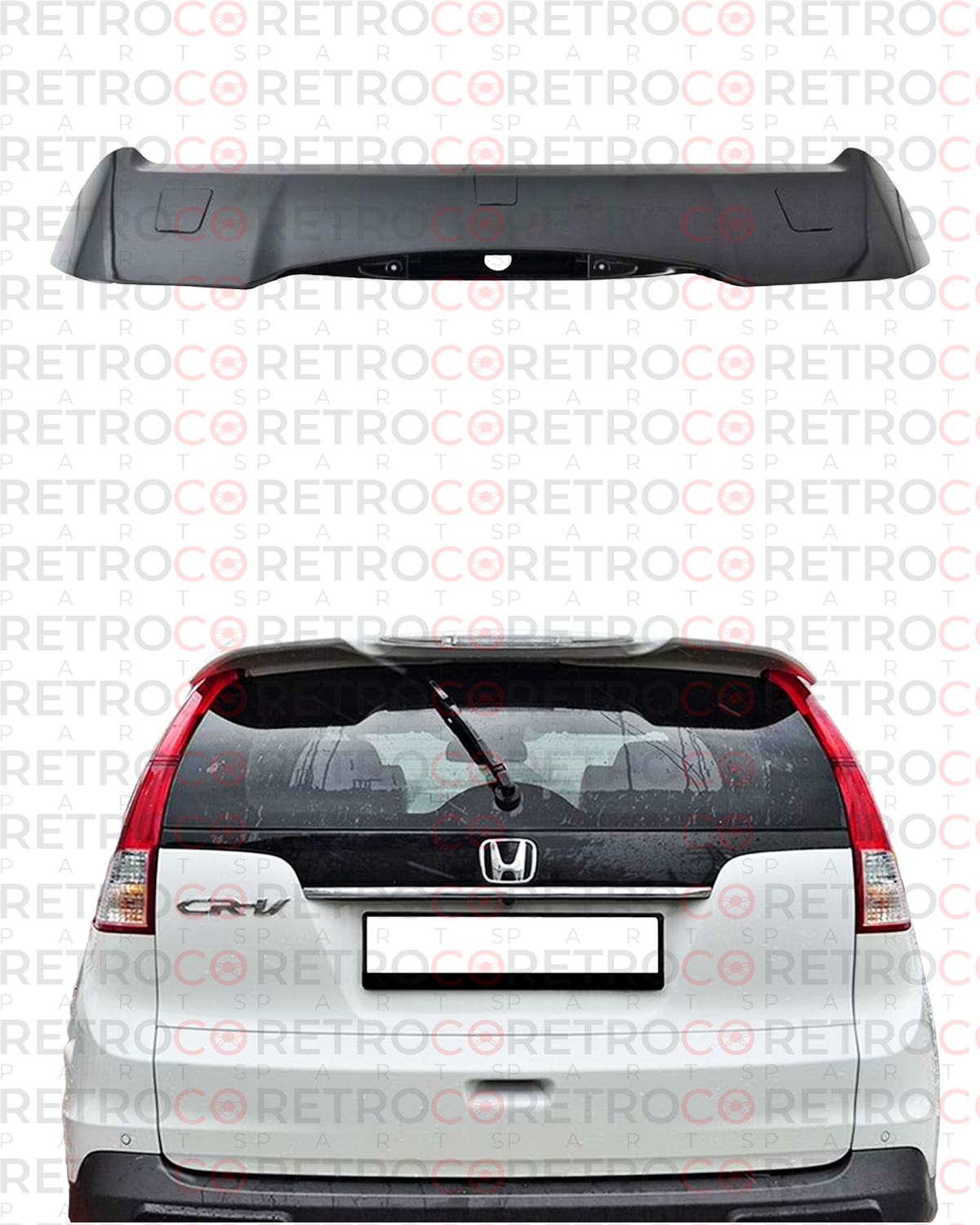 Honda CRV 44.5 2012.2016 - Spoiler, Roof, OEM St., Raw Product Surface, ABS Honda CRV 44.5 2012.2016