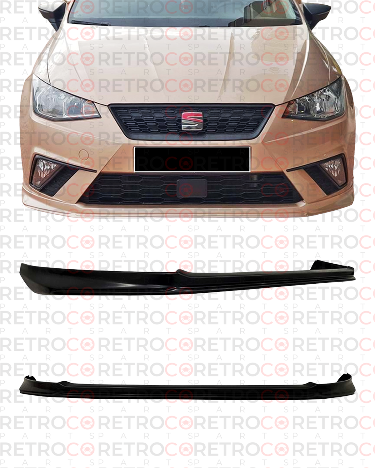 ibiza Mk5 Front Lip Raw Surface Vacuum Plastic  2017 - Later  Mk5 (KJ)