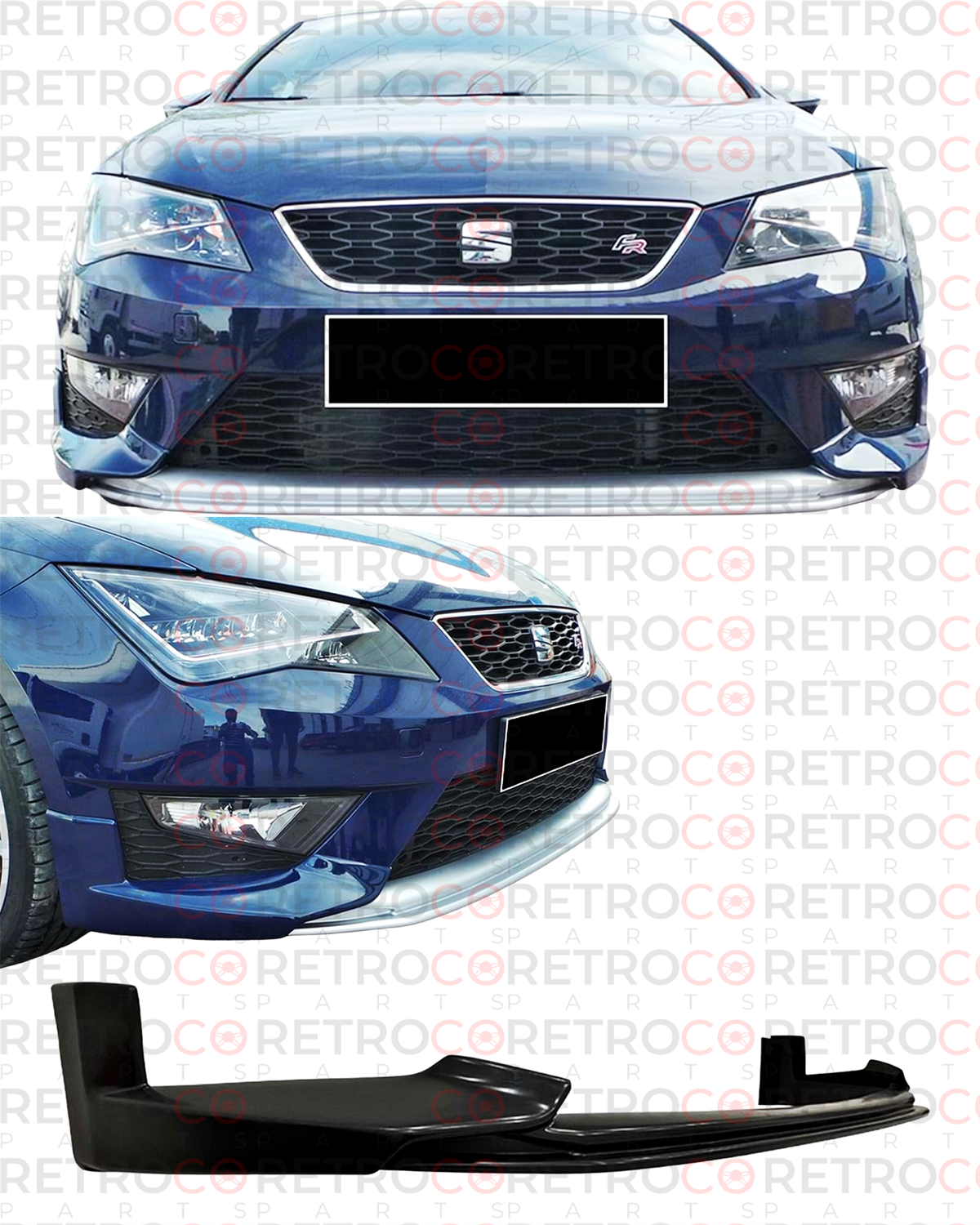 Leon Mk3 Dynamic Model Front Lip Raw Surface Vacuum  2012-2016