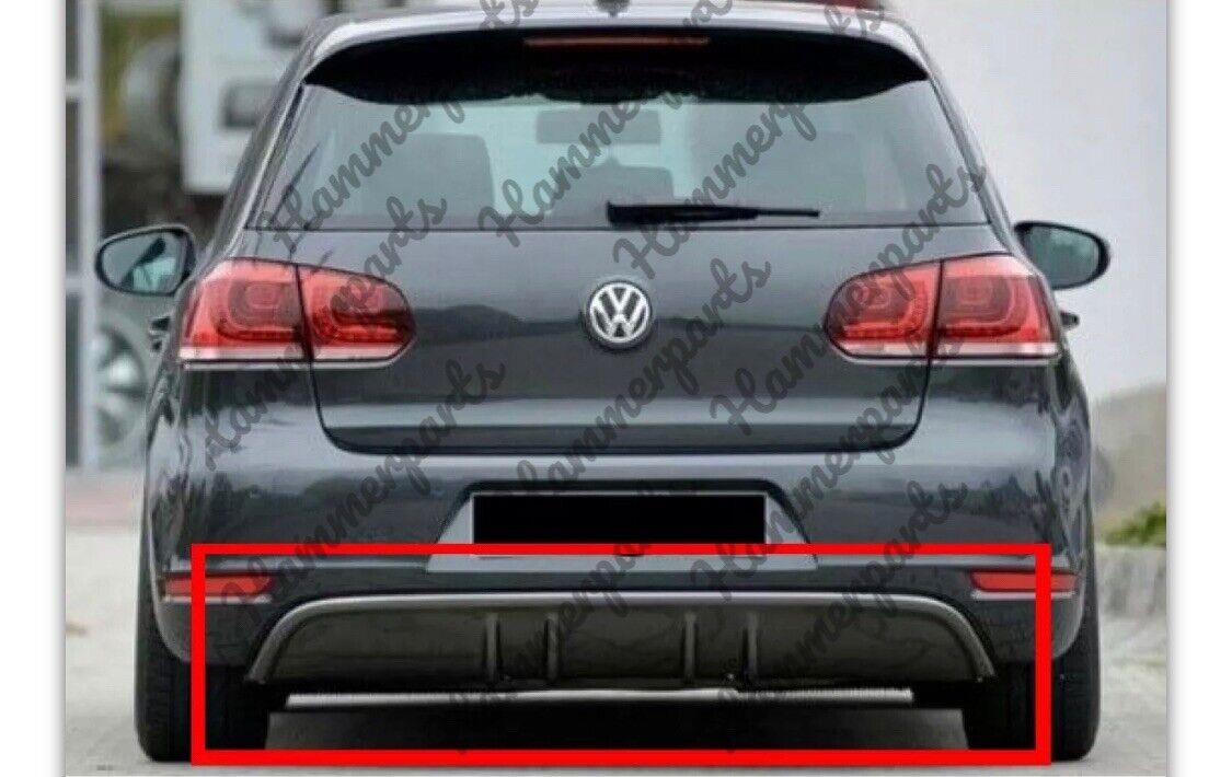 Rear BUMPER diffuser for VW Golf 6 MK6 lower spoiler R R20 skirt trim sport