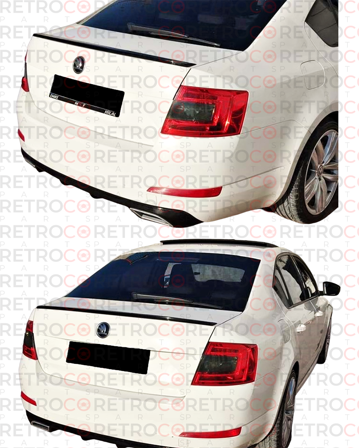 Skoda Octavia 2013 Mk33.5 S - Spoiler, Trunk, OEM St. Anatomic, Primer (Gray) Surface, FRP 2013-2020  Mk3 - Mk3 FL