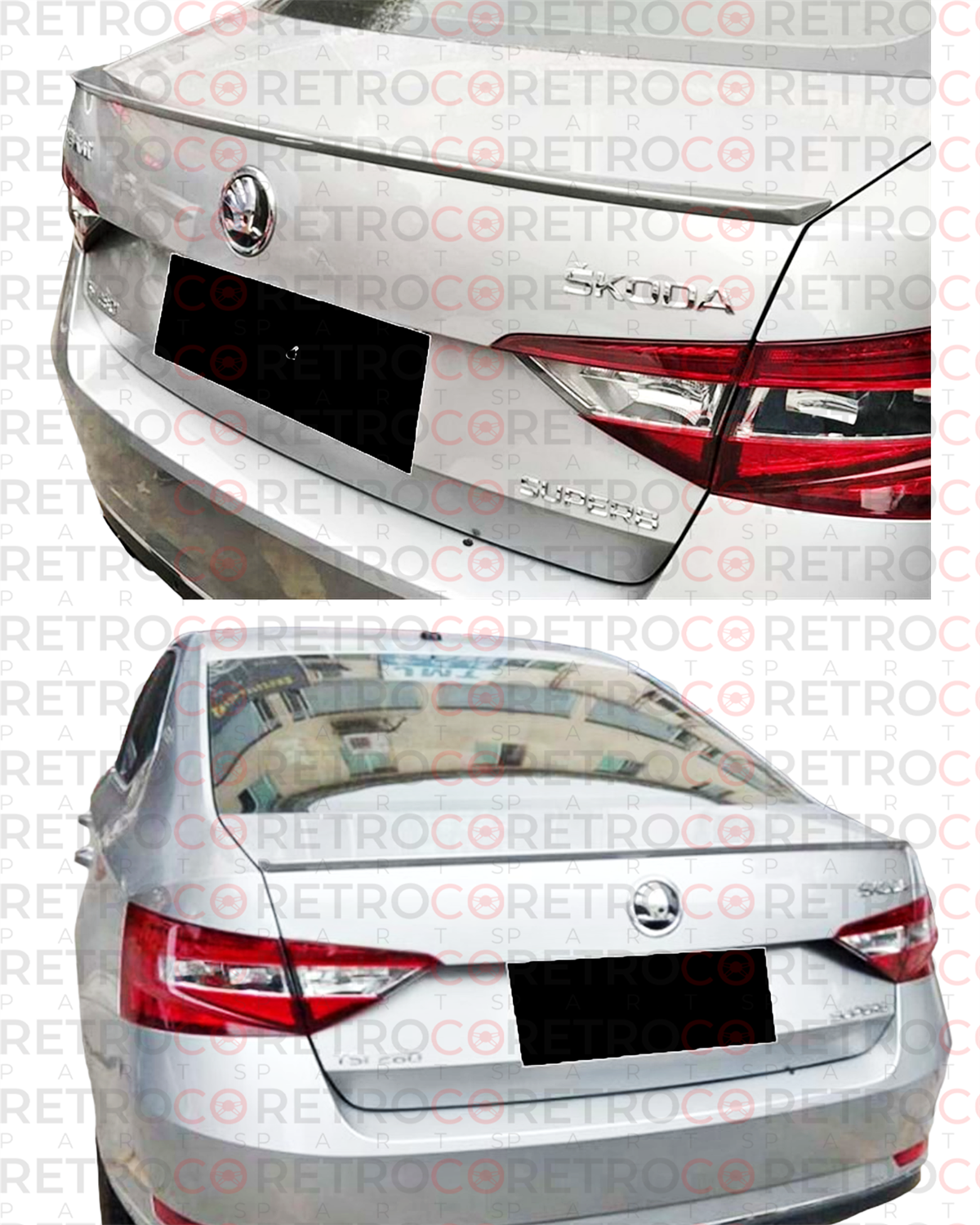 Skoda Superb 2015 Mk3 S - Spoiler, Trunk, Oem St. Anatomic, Raw Material Surface, ABS 2015 Later  Mk3 - Mk3 FL