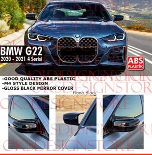 BMW G22 2020 2021 4 SERIES MIRROR COVER GLOSS BLACK 320i 330i 340i 350i 320d m4