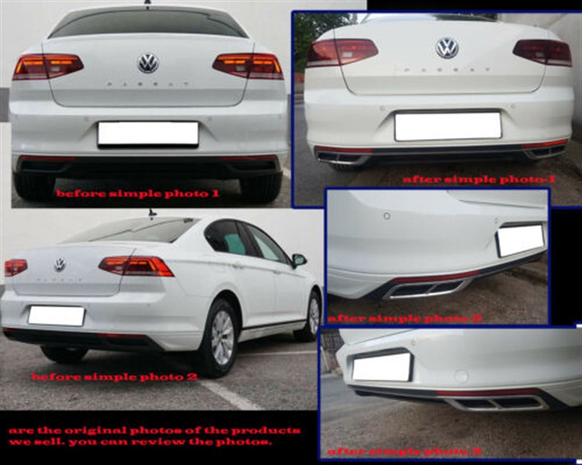 2019-20 For Volkswagen Passat B8 Facelift Chrome Exhaust Deflectors diffuser R Line