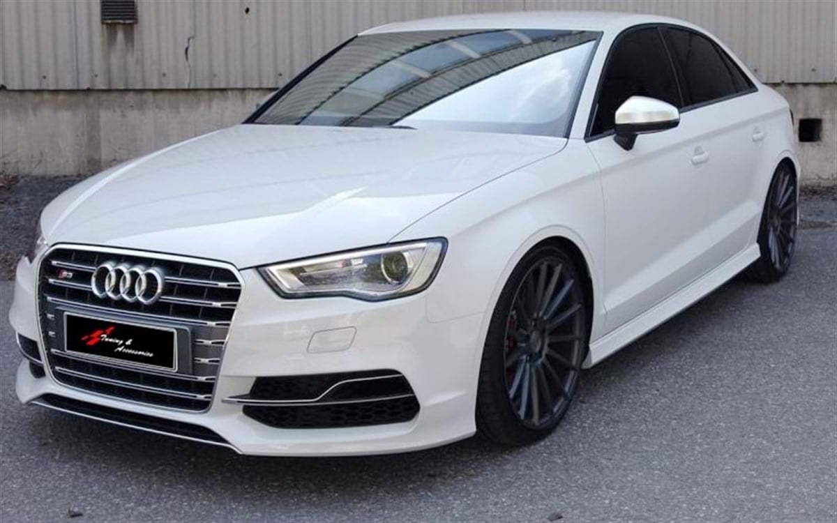A3 8V Sedan S3 Model Side Skirts Raw Surface Vacuum Plastic  2012-2019 8V (SEDAN)
