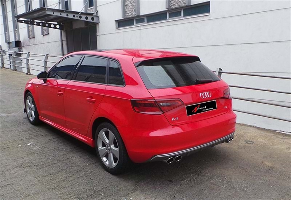 A3 8V Sport Side Skirts Raw Surface Vacuum Plastic  2012-2019 8V FL (4 Door HB)