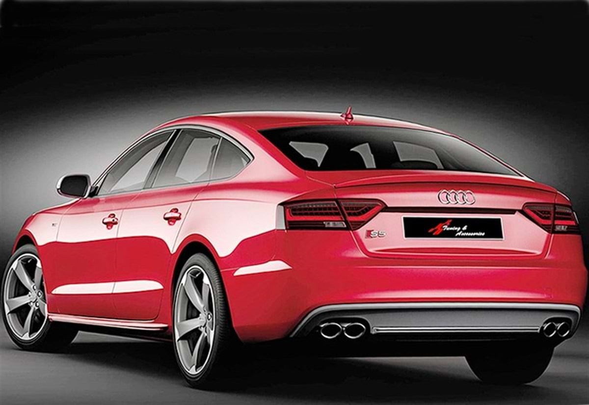 A5 B8 S5 Rear Trunk Spoiler Piano Black Vacuum Plastic  2007-2016 (4 Doors)