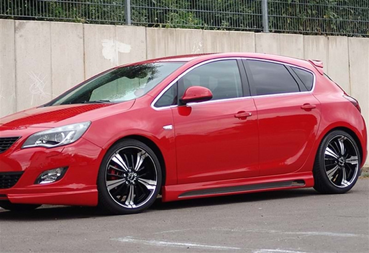 Astra J Rieger Side Skirts Raw Surface Vacuum Plastic  2009-2020 2009.2012 - 2012.2015 - . . . .  J - HB, Sedan