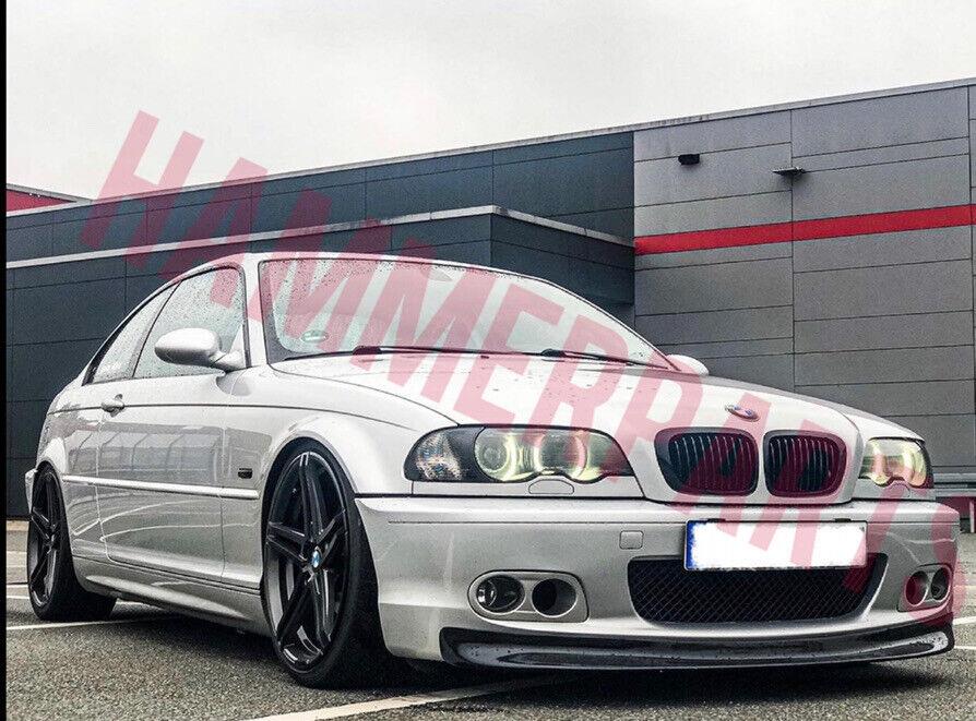 BMW E46 Mtec 3 Series Front Bumper Lip Spoiler M Tech Bumper Splitter Chin Gloss