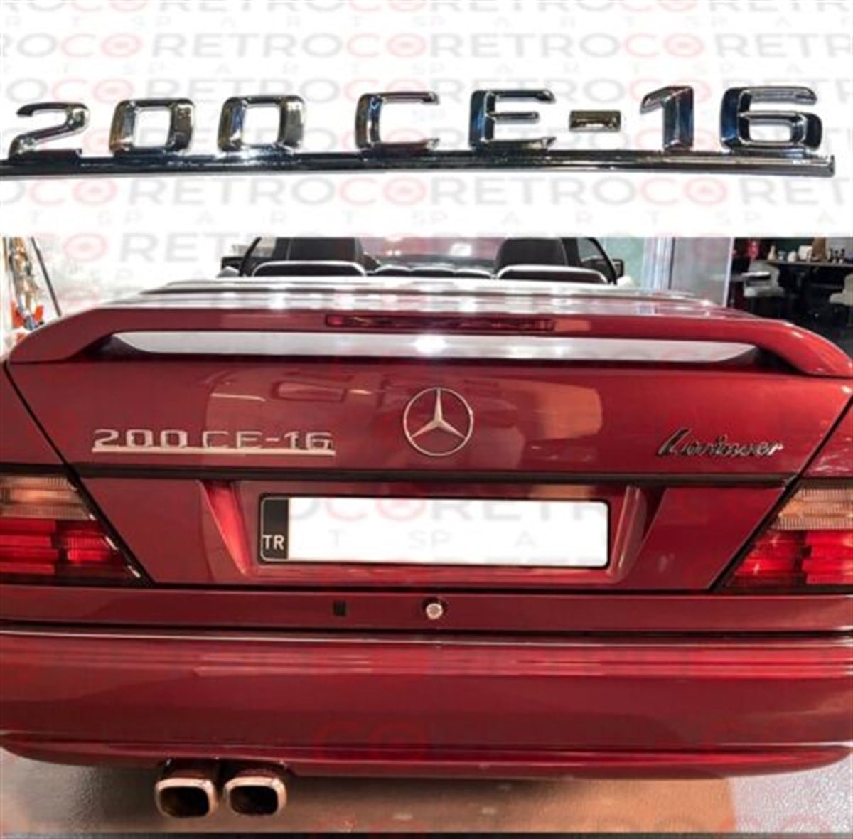 C124 For Mercedes trunk 200ce-16 200ce16 200ce 16 emblem chrome