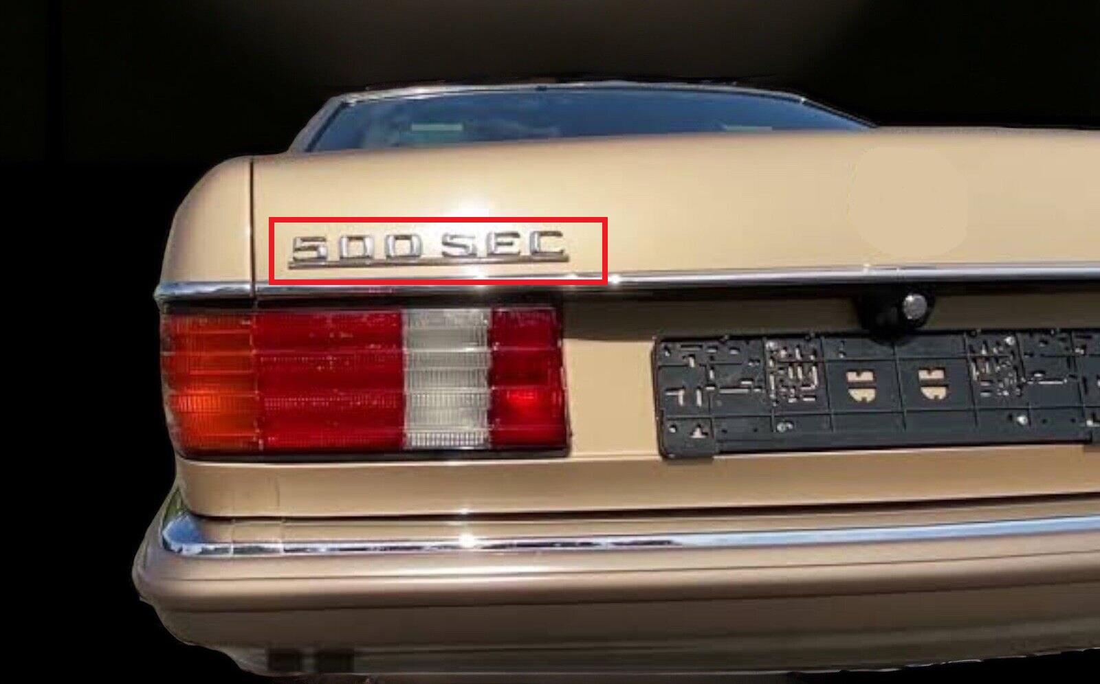 C126 for Mercedes Trunk 500sec 500 Sec Emblem Chrome