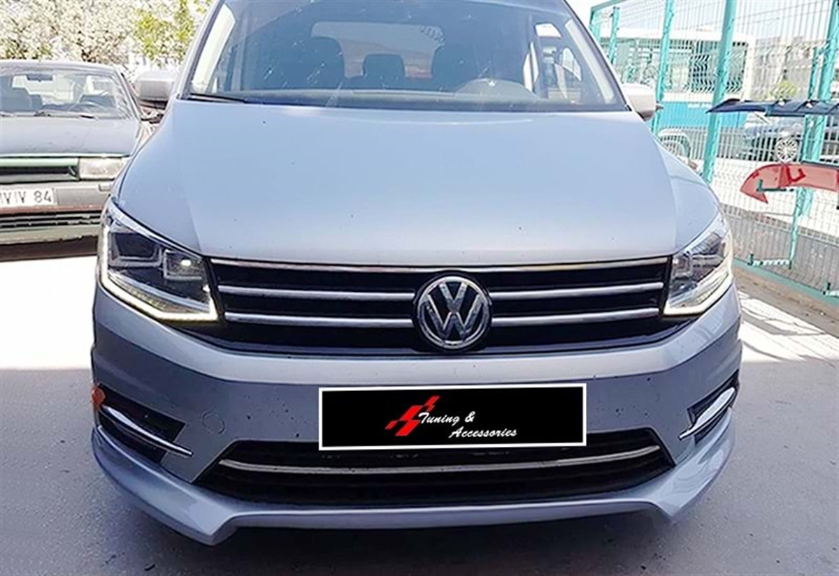 Caddy Mk3 FL2 Rieger Model Front Lip Raw Surface Vacuum Plastic  2015-2020 2015 - 2020  Caddy Mk3 FL2