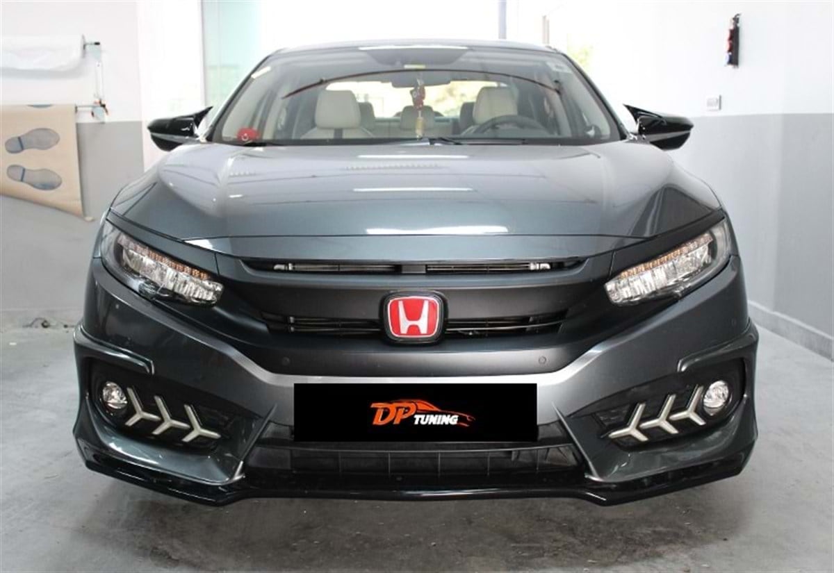 Civic FC5 Batman Mirror Cover Piano Black  2016 and Later 2016-2021  FC5 - FC5 FL (Sedan-HB)