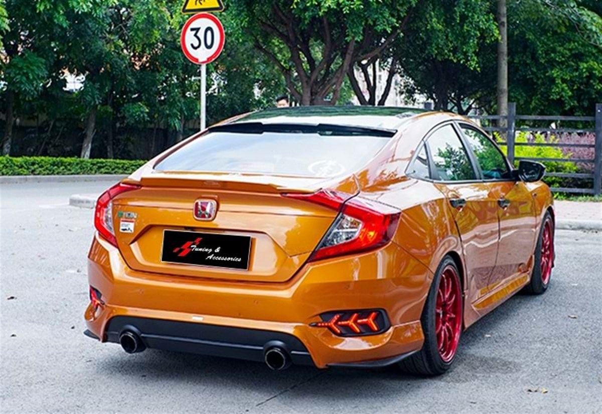 Civic FC5 Civic FC5 Trunk Top RS Twin Spoiler Boyasız ABS  2016-2021 RS Twin Spoiler Unpainted ABS  2016-2021