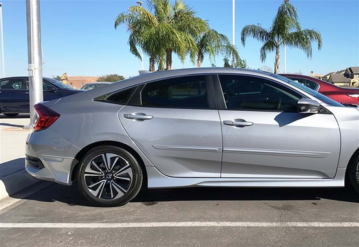 Civic FC5 Modulo Side Skirts Raw Surface Vacuum Plastic  2016-2021 FC5 - FC5 FL (Sedan)