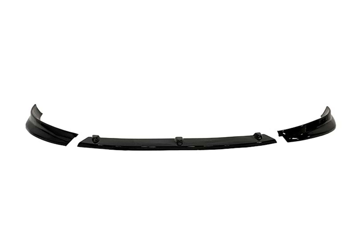 Corsa F Race Style 3 Piece Front Lip Piano Black Vacuum Plastic  2019 - 2019 Later