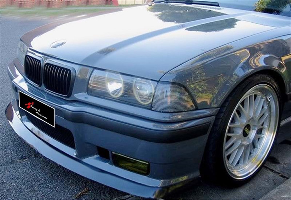 E36 M3 Front Lip Piano Black Vacuum Plastic  1990-2000 1990-2000  E36 - E36 LCI