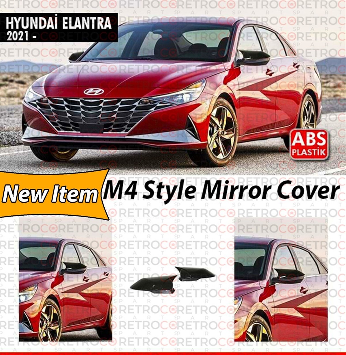 Elantra With Signal Batman Mirror Cover Piano Black  2021