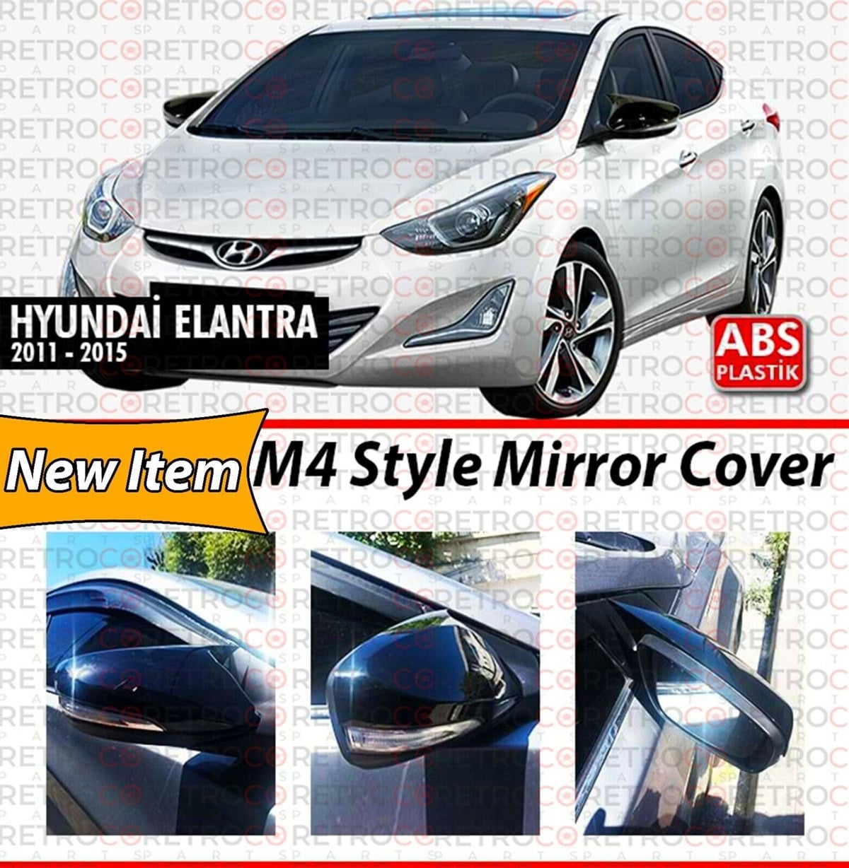 Elantra With Signal Batman Mirror Cover Piano Black  2011-2015 ELANTRA