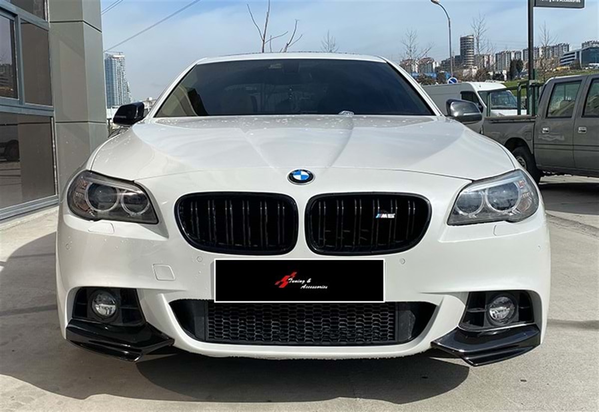 F10 M Performance Front Flaps Piano Black Vacuum Plastic  2010-2017 F10 F10 LCI