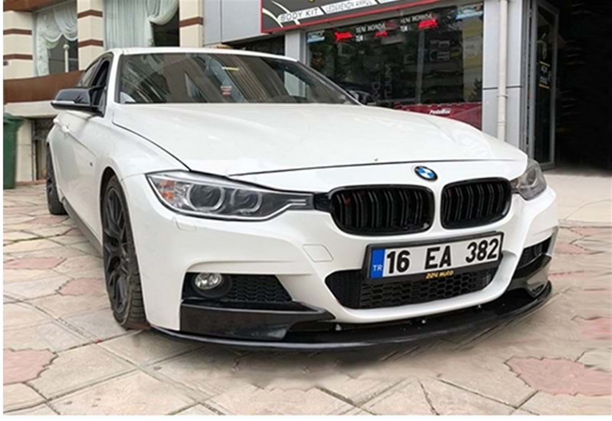 F30 M Performance Front Lip Piano Black Vacuum Plastic  2012-2018 F30 F30 LCI