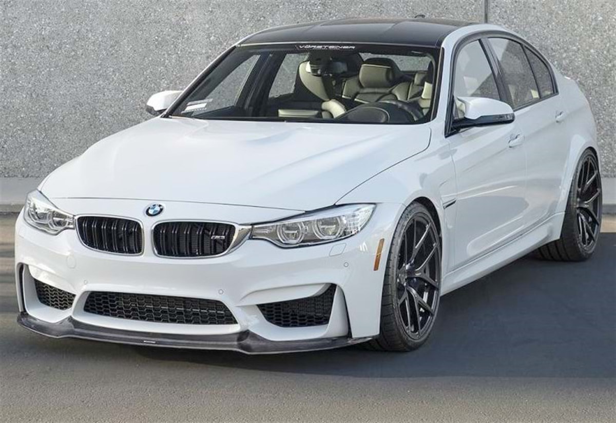 F30 Vorsatiner M3 Front Lip Piano Black Vacuum Plastic  2012-2018 F30 F30 LCI