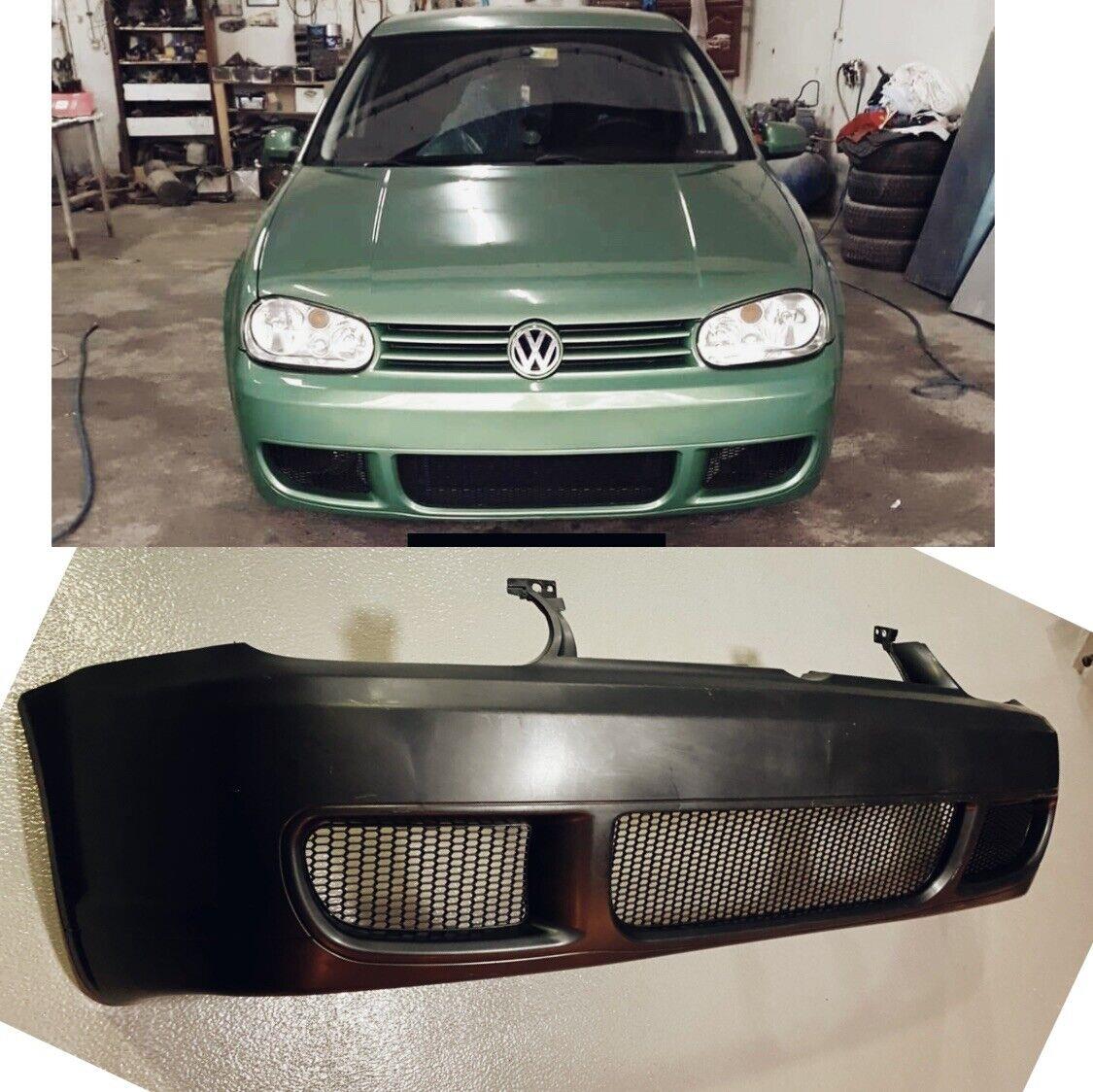 Fits Volkswagen Golf MK4 R32 Front Bumper Cover Kit Unpainted Steel Mesh 99-05