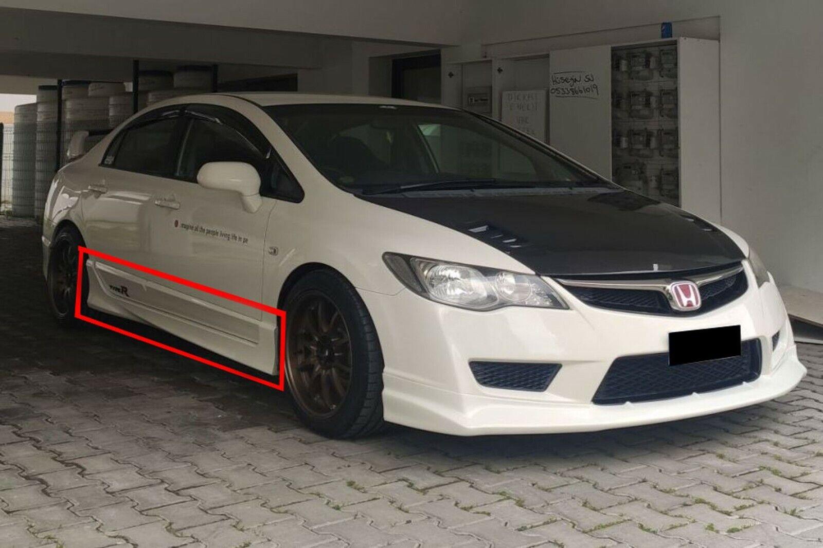 For 06-11 Honda Civic 4DR Plastic JDM Fd2 TypeR Side Skirts Skirt Fa5 Fa1 Fd6 