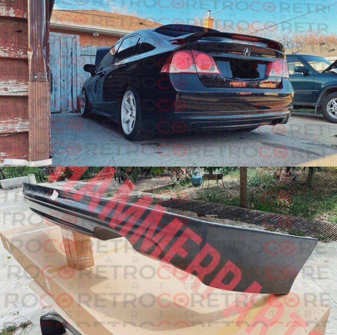 For Acura Csx 2006-2011 For Mugen Style Rear Bumper Extension Diffuser