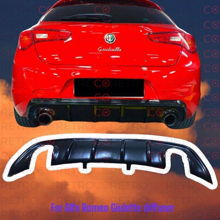 For Alfa Romeo Rear Diffuser Giuletta Rear Bumper Extension Gloss Black