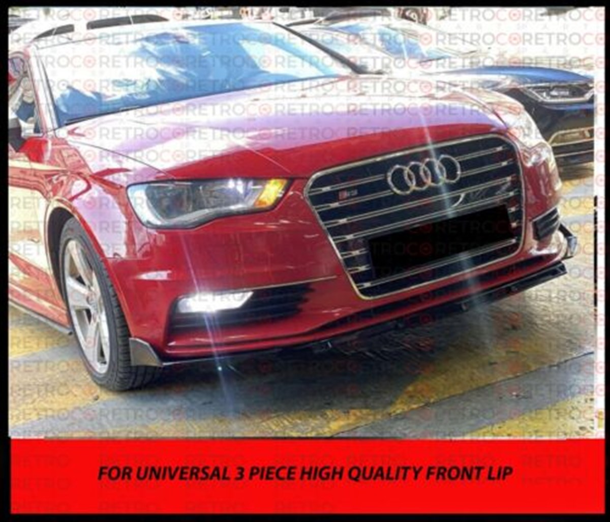 For Audi A3 12-16 sedan Hb FRONT SPOILER LIP ABS PLASTIC HIGH QUALITY
