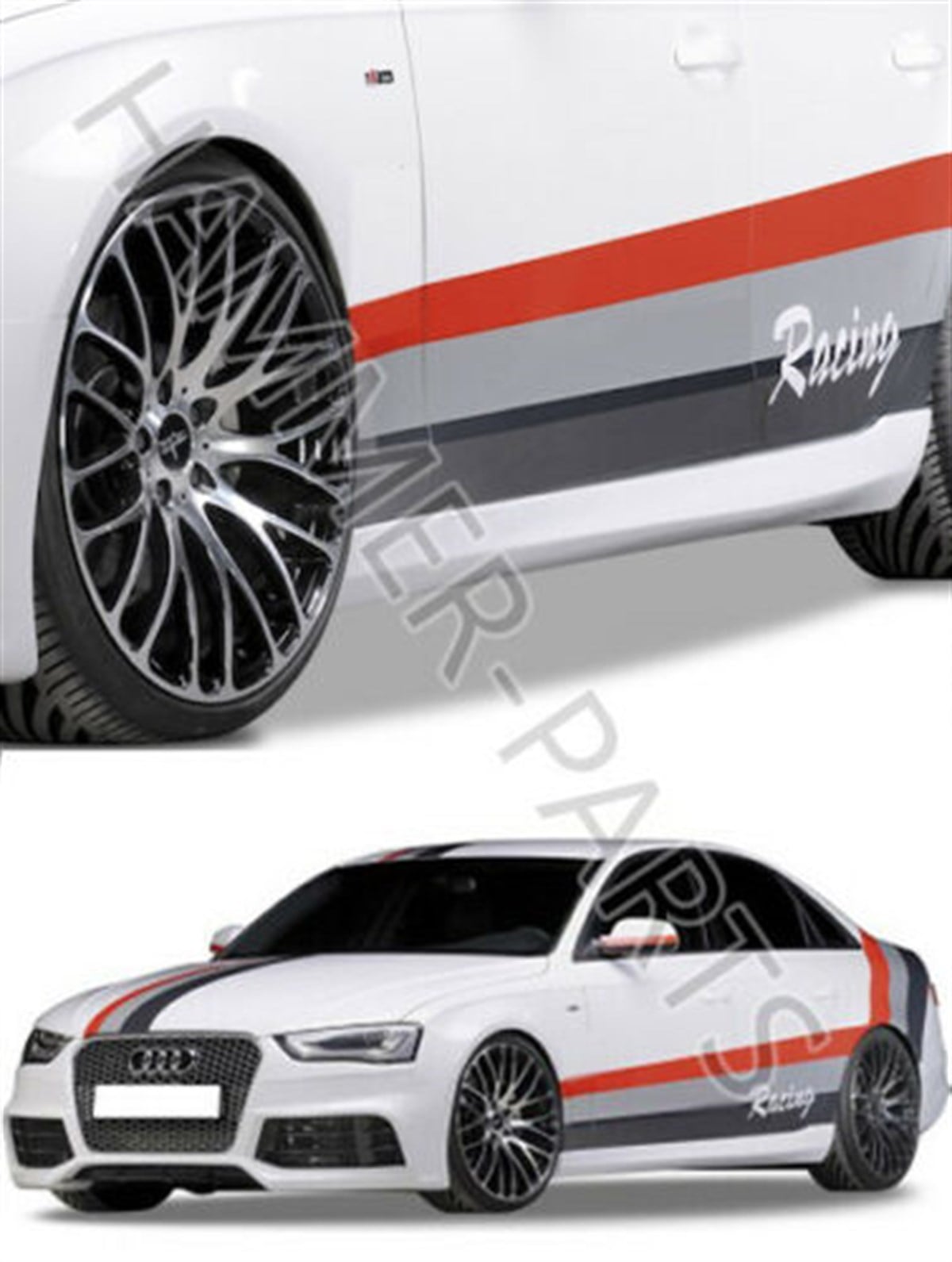 For Audi A4 B8 , B8 FL 2008-2015 RS4 STYLE side skirts SIDESKIRTS