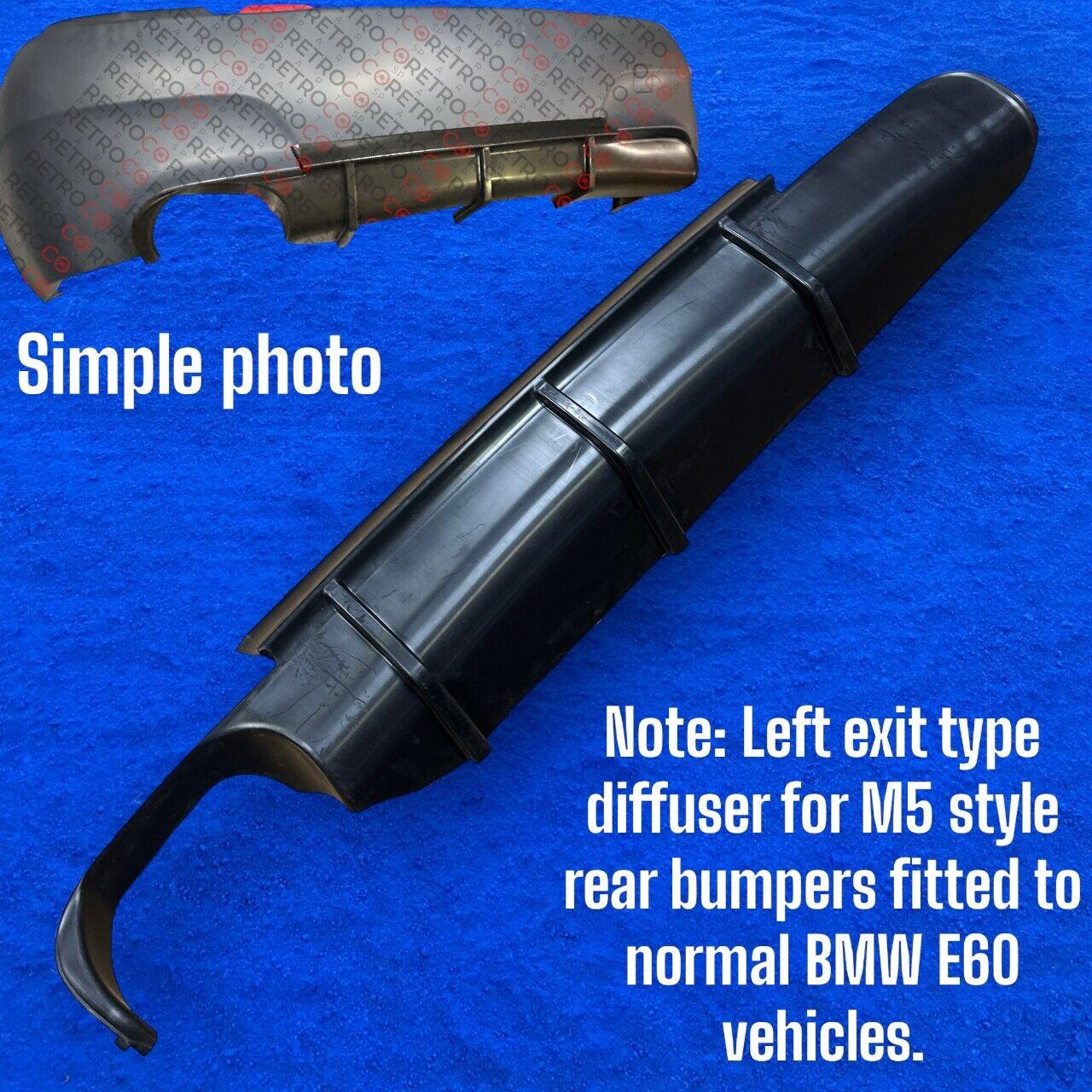 For Bmw E60 5 series M5 STYLE SINGLE EXHAUST rear Bumper diffuser splitter 05-11