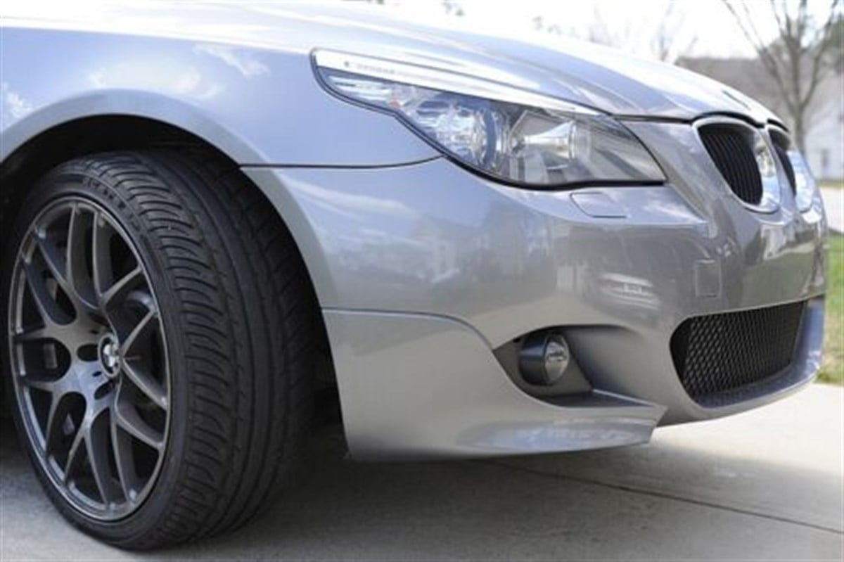 For BMW E60 M tech Front Bumper , E60 front lip ,fog light a527 silbergrau painted