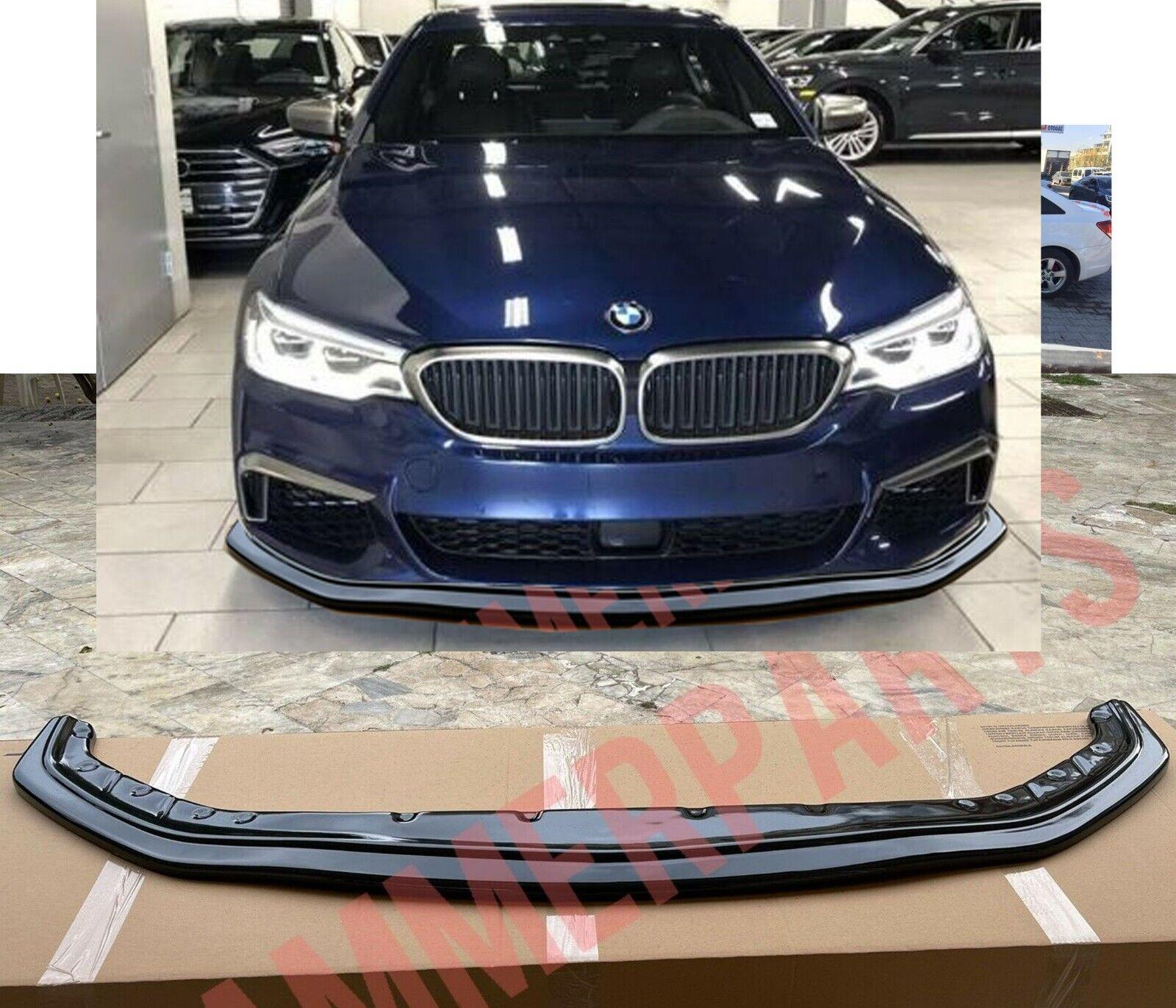 For Bmw G30 5 Series M Sport Front Lip Gloss Black Abs Plastic Splitter