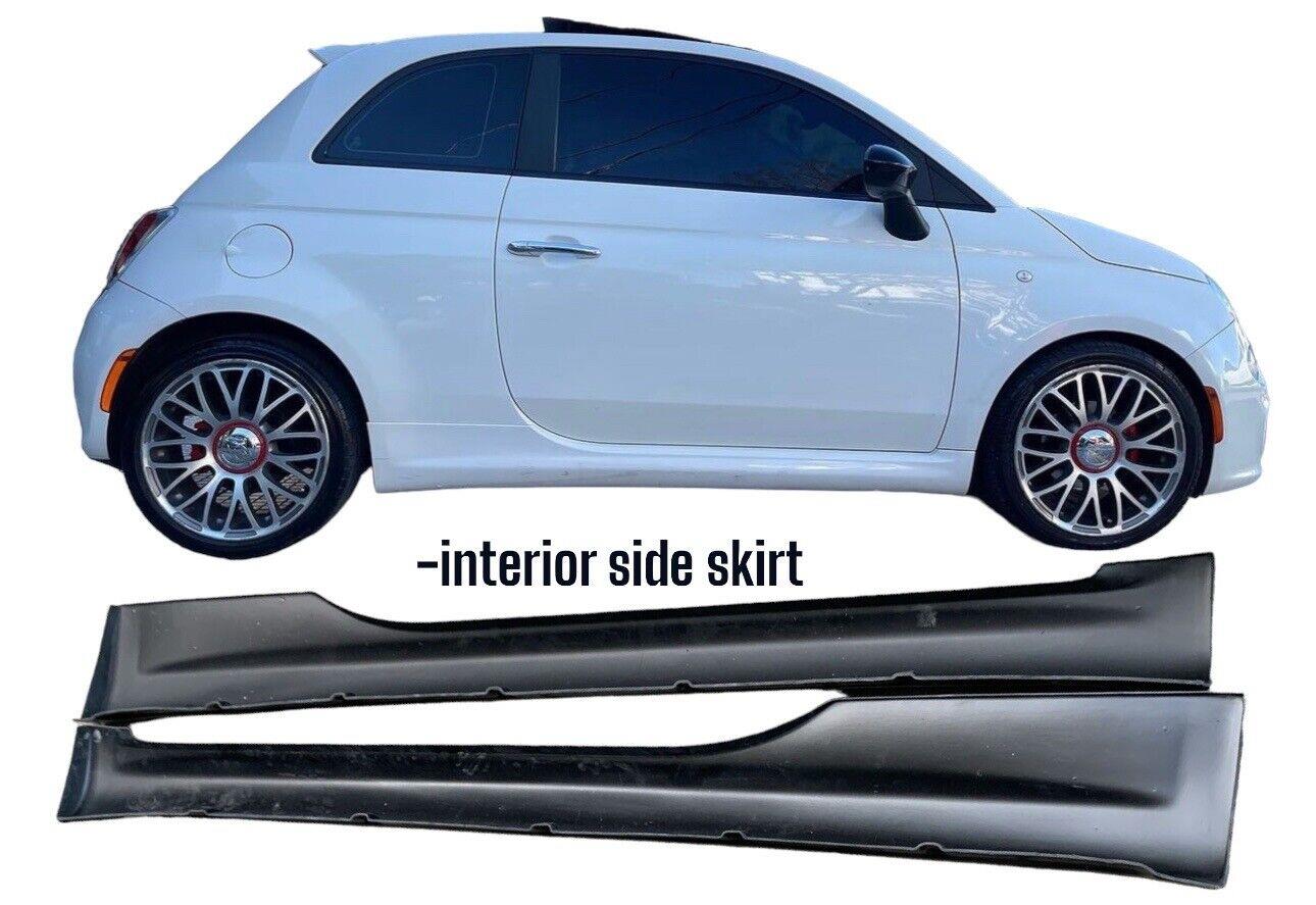 For Fiat 500 02-20 Abarth Style Sport SIDE SILLS SKIRT ABS Plastic Set 