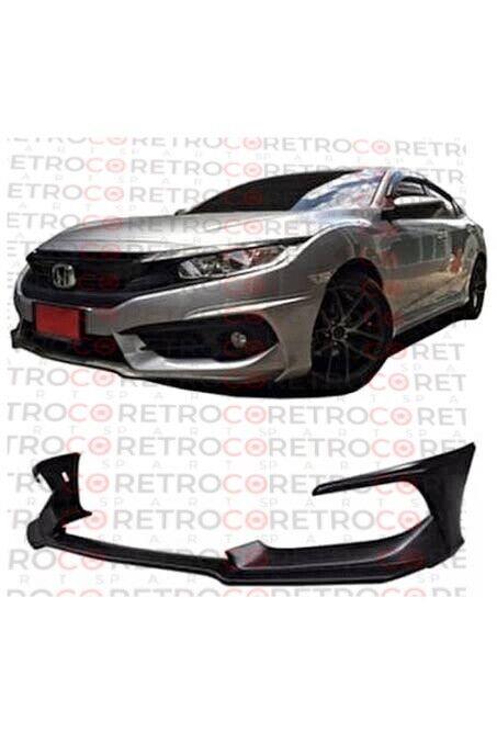 For Honda 16-18 Civic FC Coupe Sedan AVS Style Front Bumper Lip Spoiler Plastic