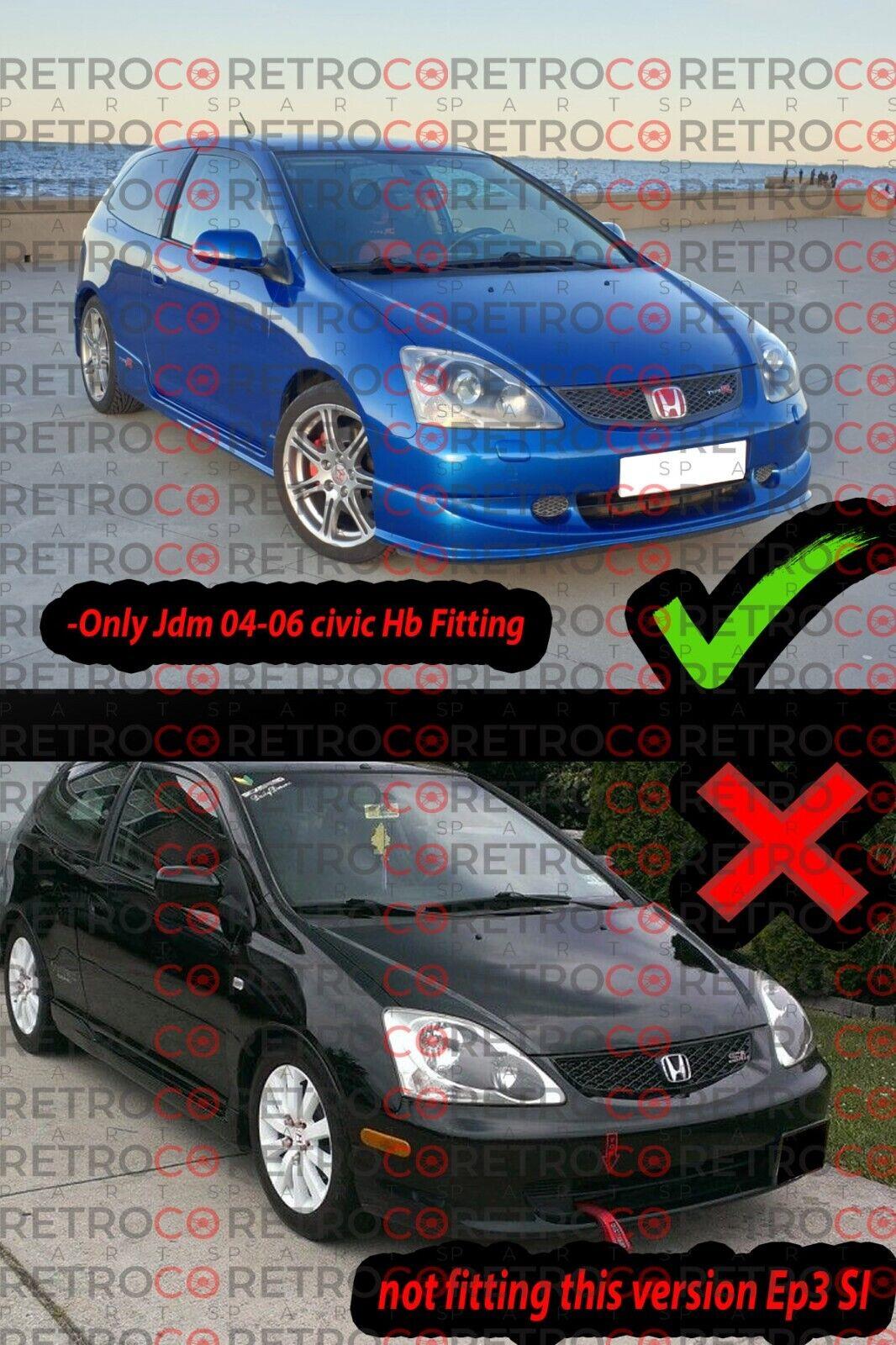 For HONDA 7th GEN CIVIC Hb EP3 Type R FRONT Lip Plastic 04 06 Jdm VERSION 