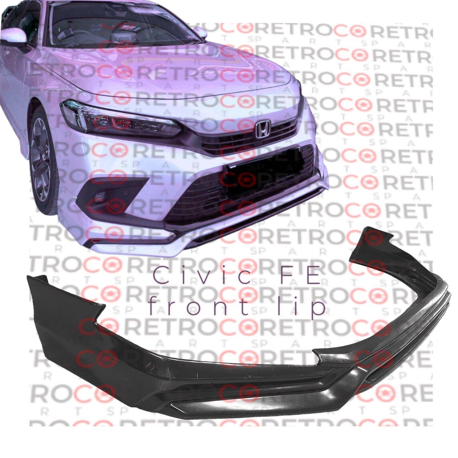 For HONDA Civic Fe Front Bumper Lip PLASTIC 2021 2022 Unpainted