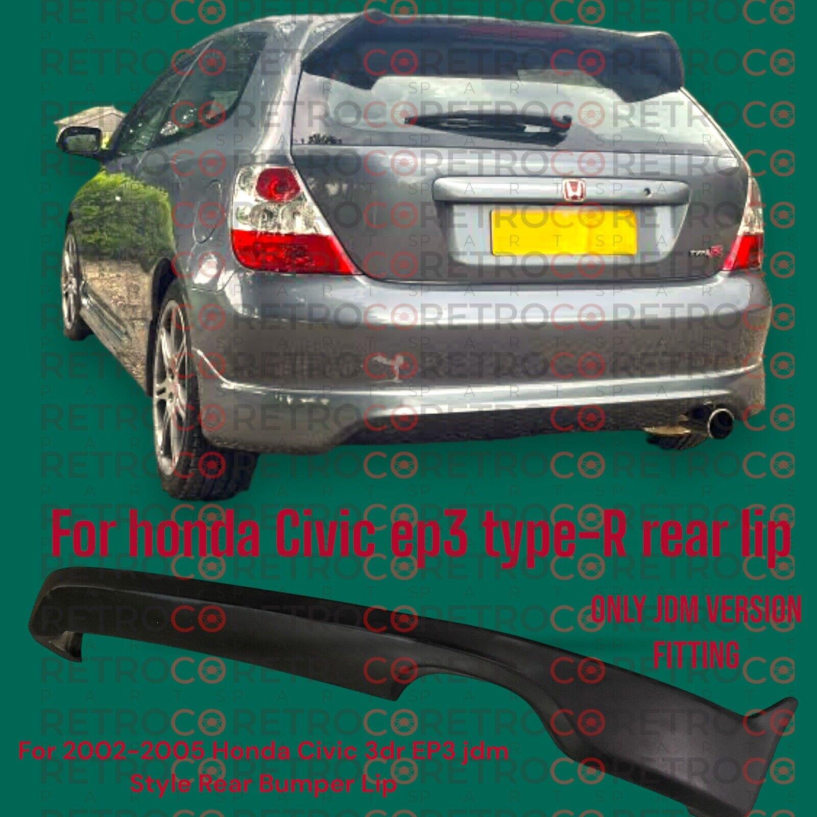 For HONDA Civic Type R Ep3 Ep2 01-05 Rear Bumper Diffuser Lip Ep3 Jdm Style