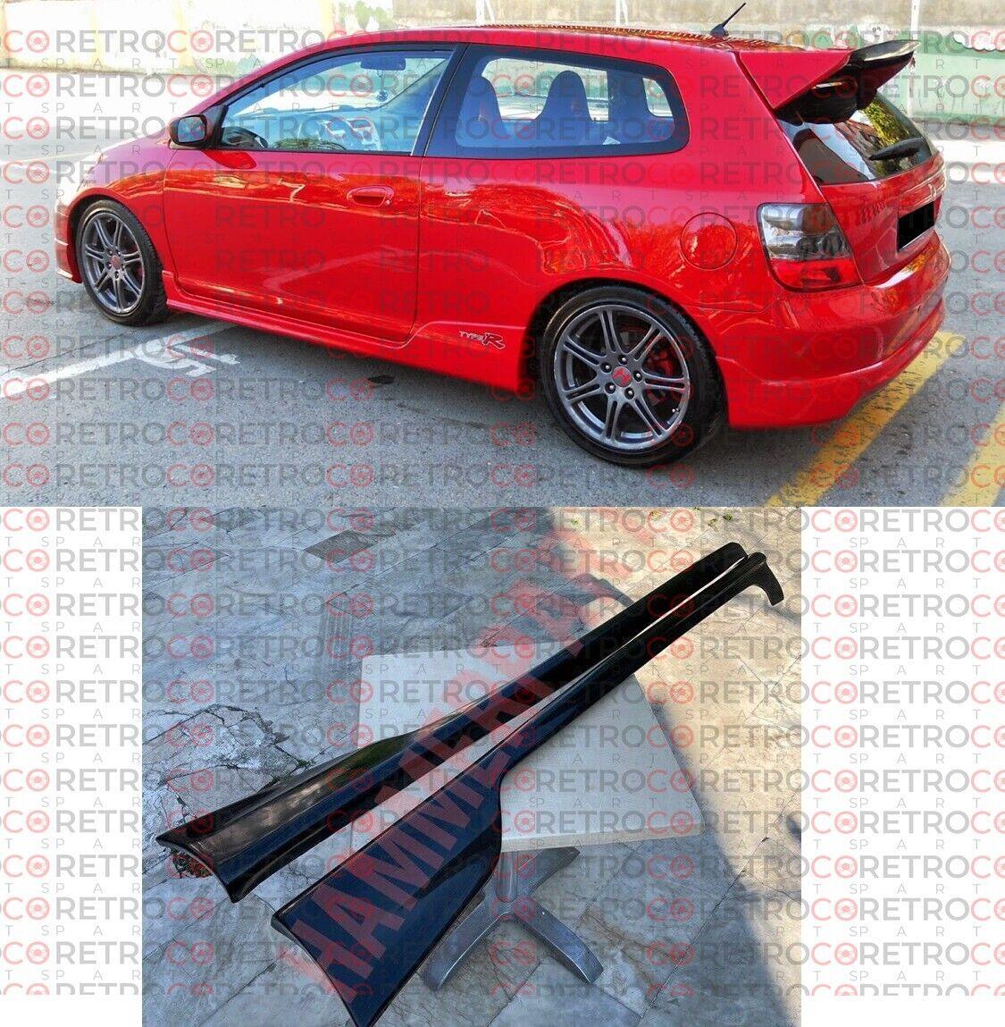 For Honda HB Ep3 Civic Si Ep2 TypeR Sport SIDE SILLS SKIRT ABS Plastic 02-05